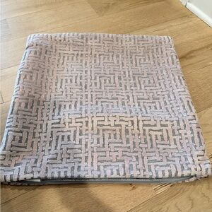West Elm Pink and Gray Geometric Throw